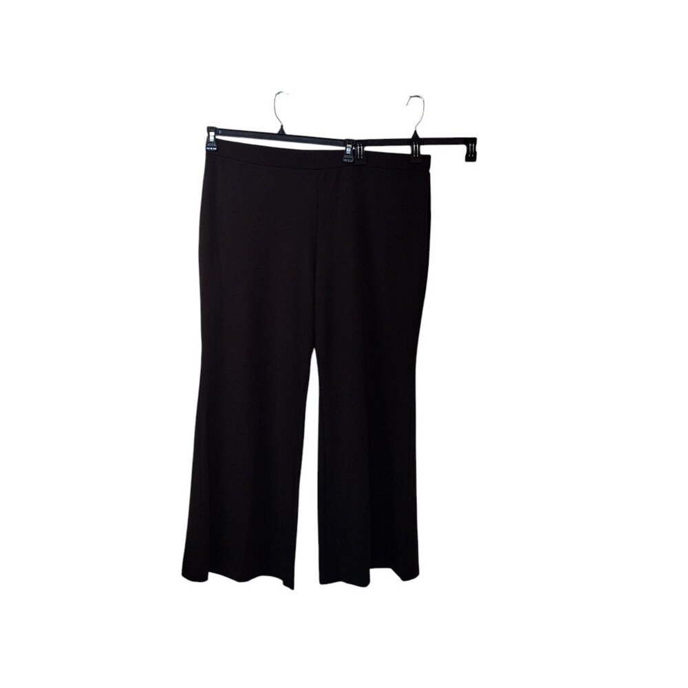 Iman Pull On Wide Leg Knit Pants, Size 2X, Black